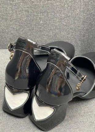 Эксклюзивные туфли из итальянской кожи и замши женские на каблуке