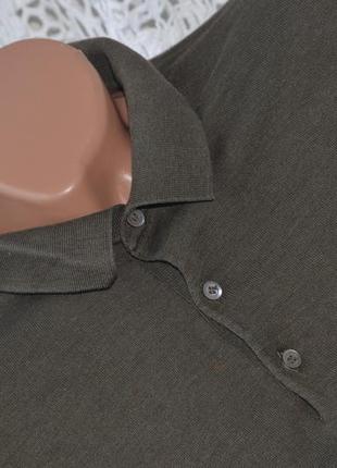 S фірмовий натуральний светр поло з довгим рукавом cos оливкове оригінал5 фото