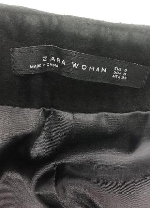 Замшевая юбка мини черная с поясом на кнопках zara5 фото