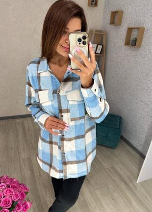 Тепла сорочка рубашка в клітинку 💙