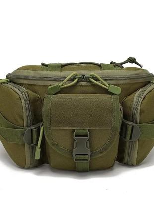 Сумка поясна тактична / чоловіча сумка на пояс / армейська сумка. колір: зелений5 фото