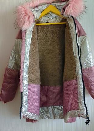 Удлиненная утепленная курточка для девочки осень/зима2 фото