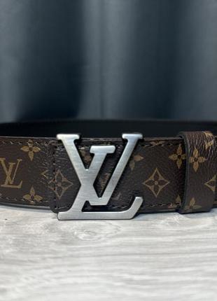 Ремень на пояс коричневый кожаный женский в стиле louis vuitton ремень луи виттон  натуральная кожа