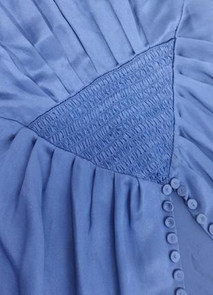 Шовкове плаття синій електрик5 фото