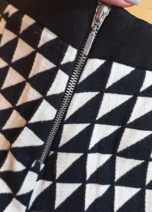 Теплые шорты stradivarius гусиная лапка  черно-белые шорты шортики на запах шорты юбка мини юбочка шанель9 фото