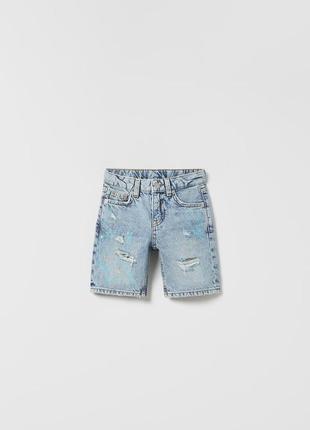 Джинсовые шорты zara 1524 фото