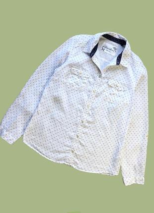 100% льняная рубашка  м&s