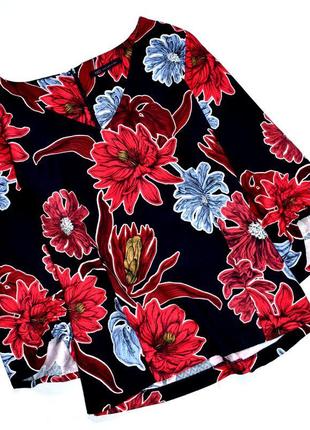 Marks &amp; Spencer очень красивая блуза натуральная в цветочный принт описание и фото6 фото