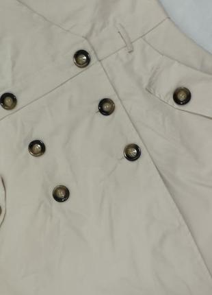 Бежеве плаття на ґудзиках двобортне пряжки на захід без пояса parisian collection3 фото