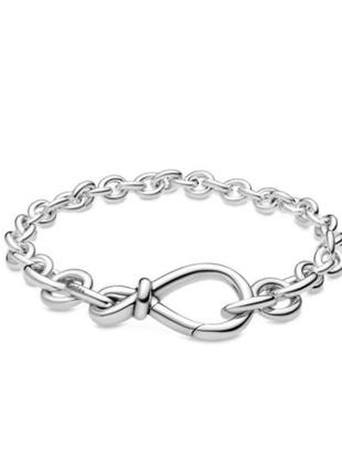 Серебрянный браслет пандора цепи бесконечность серебро 925 pandora