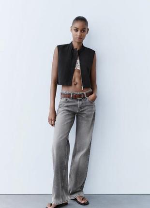 Серые джинсы zara