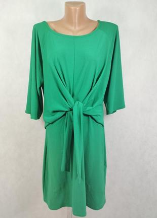 Зеленое платье на завязках запах cameo rose