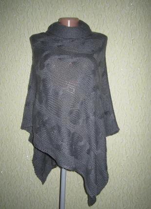 Гарна накидка, пончо в косичках,pieces,відмінний стан