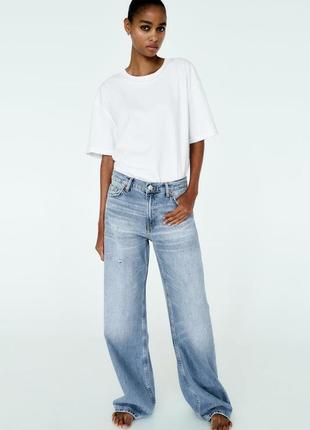 Джинсы свободного кроя zara 4365/233