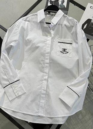 Сорочка в стилі celine біла широка