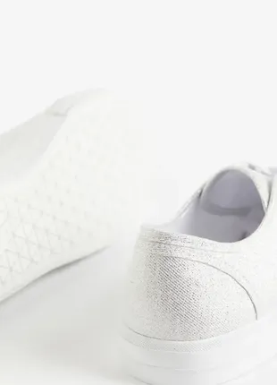 Белые блестящие кроссовки h&amp;m 11687640013 фото