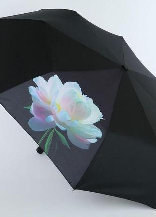 Чорна автоматична жіноча парасолька лотос nex арт. 33941-43 фото