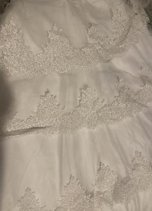 Весільна сукня з фатою та під’юбником! свадебное платье8 фото