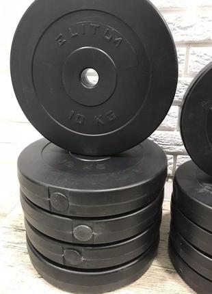 Блины для штанги гантель 10 кг диски композитные диаметр 31 мм для дома тяжелой атлетики спортивные5 фото