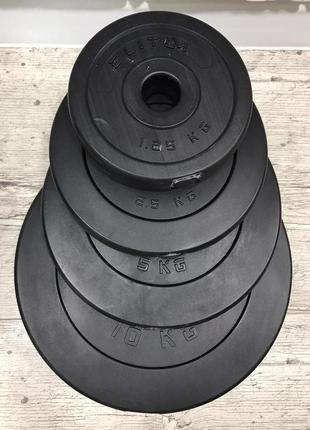 Блины для штанги гантель 10 кг диски композитные диаметр 31 мм для дома тяжелой атлетики спортивные7 фото