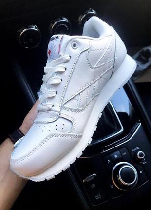 👟кроссовки женские reebok classic all white👟5 фото