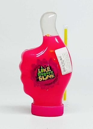 Іграшка-антистрес danko toys слайм "like bubble slime" з трубочкою рожевий lbs-01-01u-1