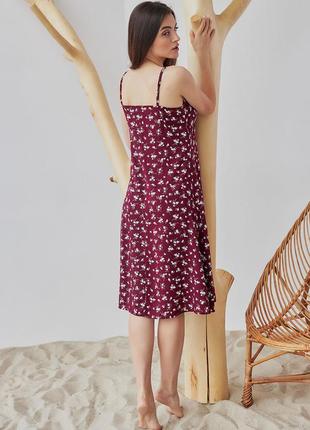 Летний сарафан миди бордовый ⁇ 70837