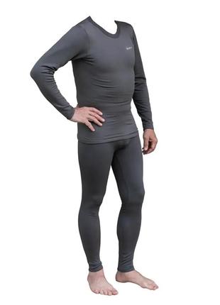 Термобелье мужское tramp warm soft комплект (футболка+штаны) серый (utrum-019-grey) (utrum-019-grey-2xl)2 фото