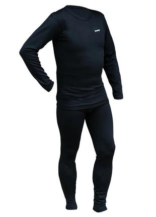 Термобелье мужское tramp warm soft комплект (футболка+штаны) черный (utrum-019-black) (utrum-019-black-l/xl)2 фото