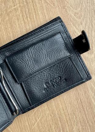 Кожаное мужское портмоне с зажимом для денег dr. bond черное кошелек мужской бумажник для денег зажим5 фото