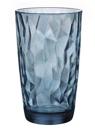Склянка висока 470 мл diamond ocean blue bormioli rocco 350260-m-02321990