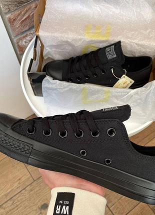 Кеды конверсы черные converse black5 фото