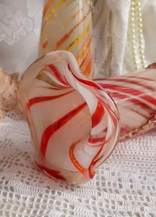 1970-е! завод красный май ваза гутная техника винтаж советская художественное стекло10 фото