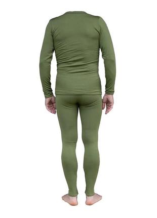 Термобелье мужское tramp warm soft комплект (футболка+штаны) olive (utrum-019-olive) (utrum-019-olive-s/m)3 фото