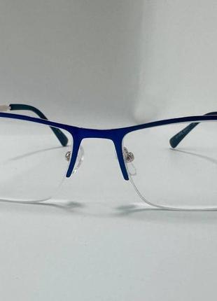 Очки женские корректирующие зрение прямоугольные полуободковые в металлической оправе...