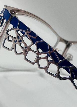 Очки женские корректирующие зрение прямоугольные полуободковые в металлической оправе...