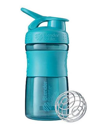 Пляшка шейкер спортивна універсальна для спортзалу blenderbottle 20oz/590ml teal (original) ku-22