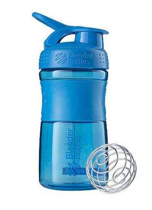 Пляшка шейкер спортивна універсальна для спортзалу blenderbottle 20oz/590ml cyan (original) ku-22