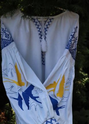 Українська сучасна сорочка вишиванка "ластівки"44р.1 фото