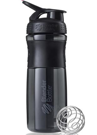 Пляшка шейкер спортивна універсальна для спортзалу blenderbottle 28oz/820ml black (original) ku-22