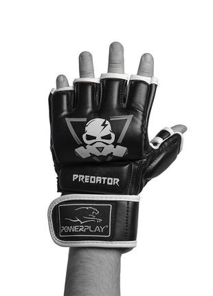 Перчатки для mma тренировочные спортивные перчатки для единоборств powerplay 3056 а черно-белые xl ku-221 фото