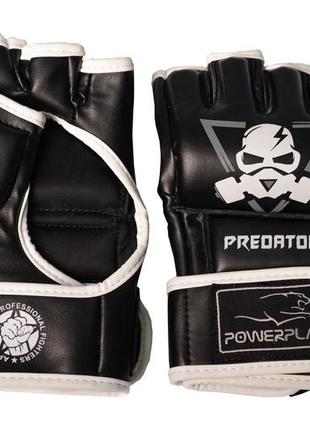 Перчатки для mma тренировочные спортивные перчатки для единоборств powerplay 3056 а черно-белые xl ku-224 фото