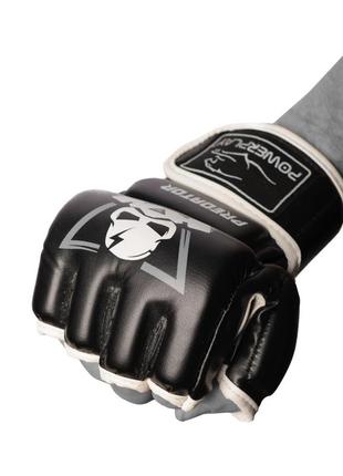 Перчатки для mma тренировочные спортивные перчатки для единоборств powerplay 3056 а черно-белые xl ku-226 фото