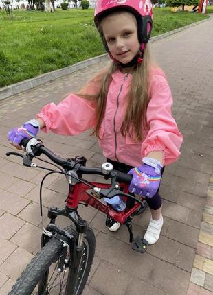 Велоперчатки детские спортивные велосипедные перчатки для езды на велосипеде 001 единорог фиолетовые 2xs ku-225 фото