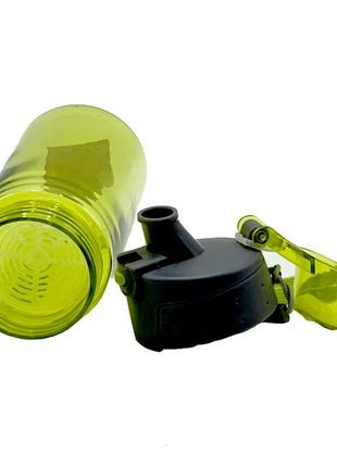Пляшка спортивна для води пластикова для тренувань casno 580 мл kxn-1179 зелена ku-224 фото