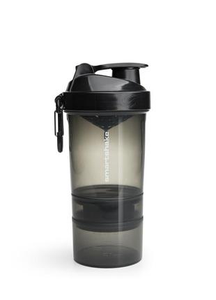 Бутылка шейкер спортивная универсальная для спортзала smartshake original2go 600ml black (original) ku-22