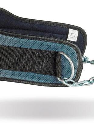 Пояс для підвішування атлетичний спортивний з ланцюгом madmax mfa-290 неопреновий dark grey/orange ku-22