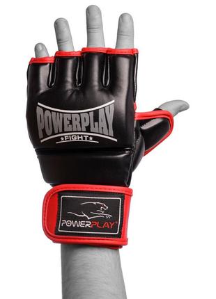 Перчатки для mma тренировочные спортивные перчатки для единоборств powerplay 3058 черно-красные m ku-22