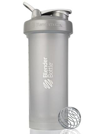 Пляшка шейкер спортивна універсальна для спортзалу blenderbottle pro45 1270ml pebble grey ku-224 фото