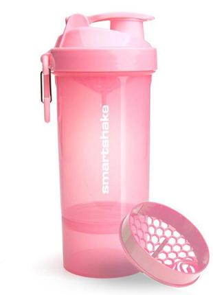 Пляшка шейкер спортивна універсальна для спортзалу smartshake original2go one 800ml light pink (original) ku-22